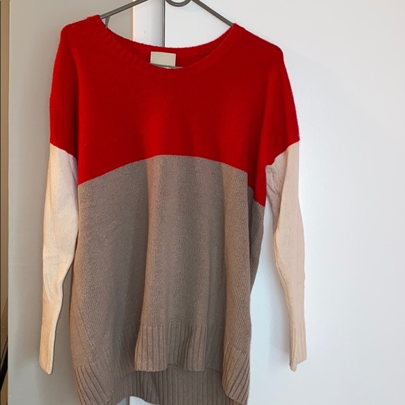 Mason Sweaters - Mason wool and cashmere colorblock sweater.